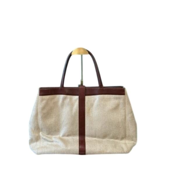 CHANEL Vintage Coated Canvas Leather Trimmed Satchel*Hologram*ENTRUPY COA - Picture 5 of 16